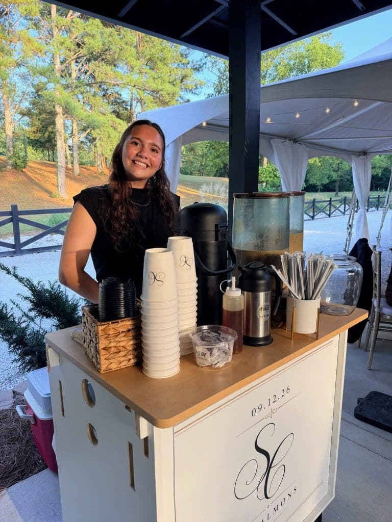 Mobile coffee cart catering setup from The Forge Coffeehouse